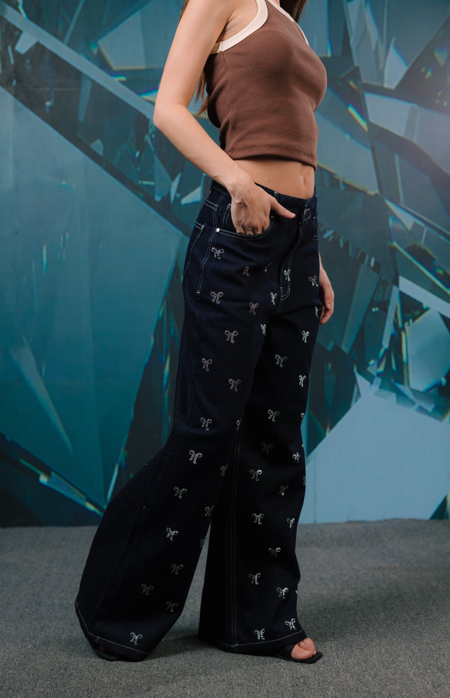 Bow Blue Jeans