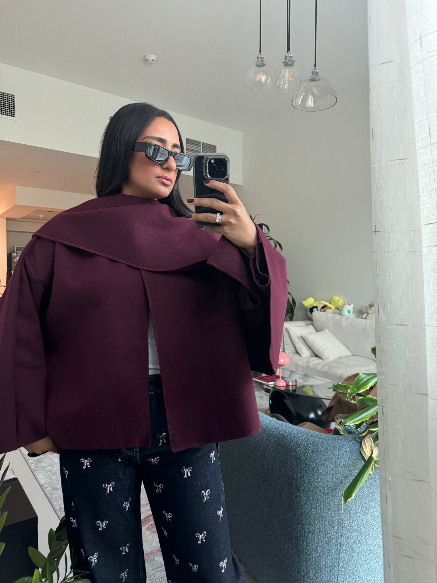 Burgundy Jacket Cape