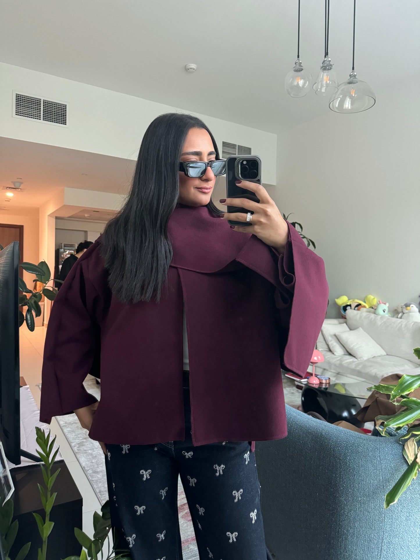Burgundy Jacket Cape