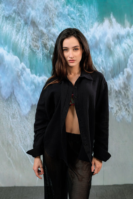 Black Linen Shirt