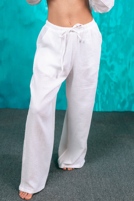 White Linen Pants