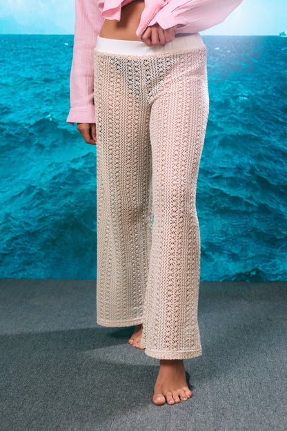 Beige Beach Pants