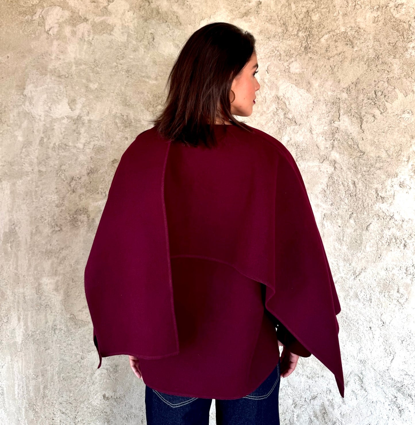 Burgundy Jacket Cape