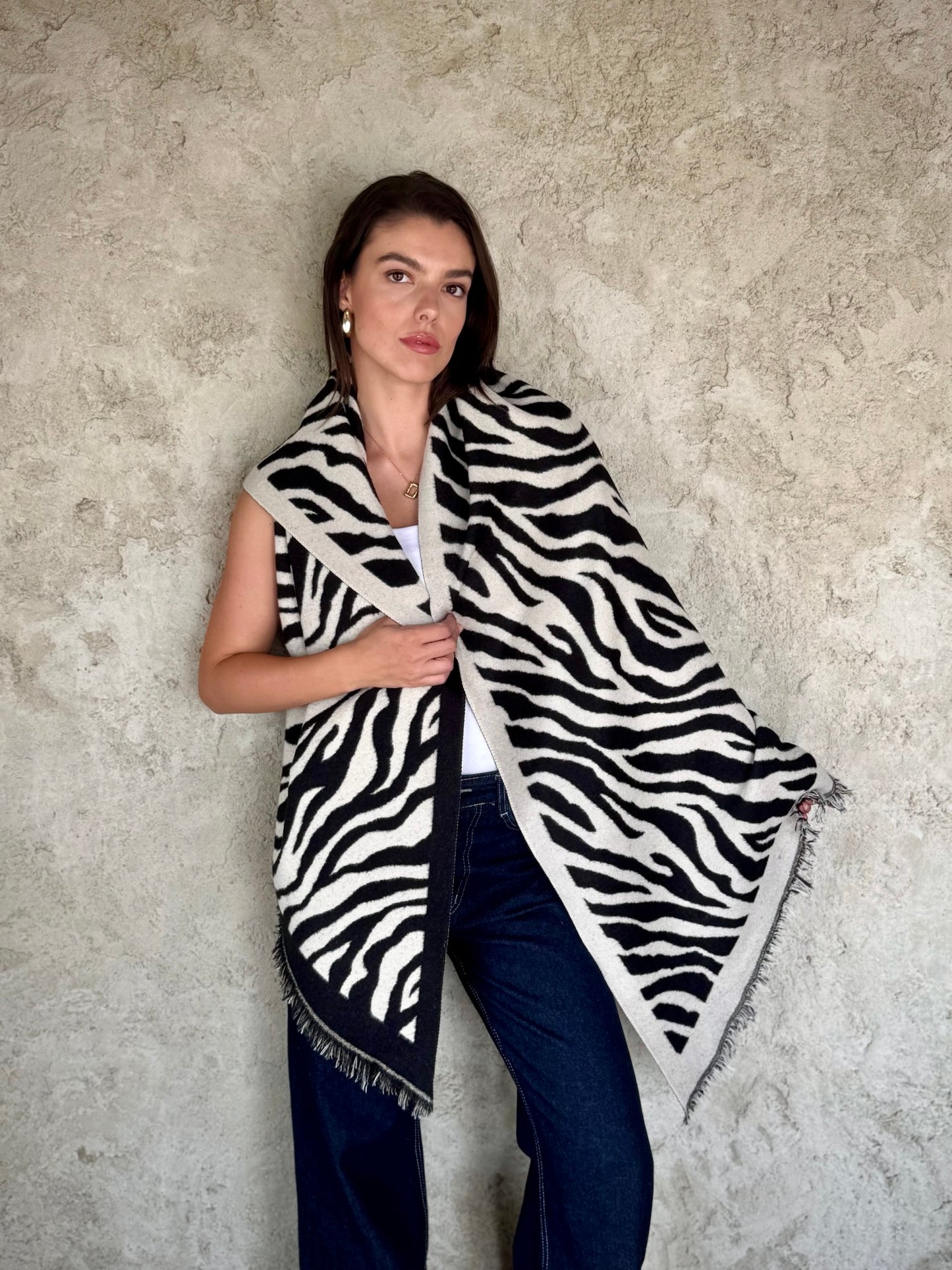 Zebra print scarf