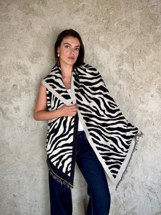 Zebra print scarf