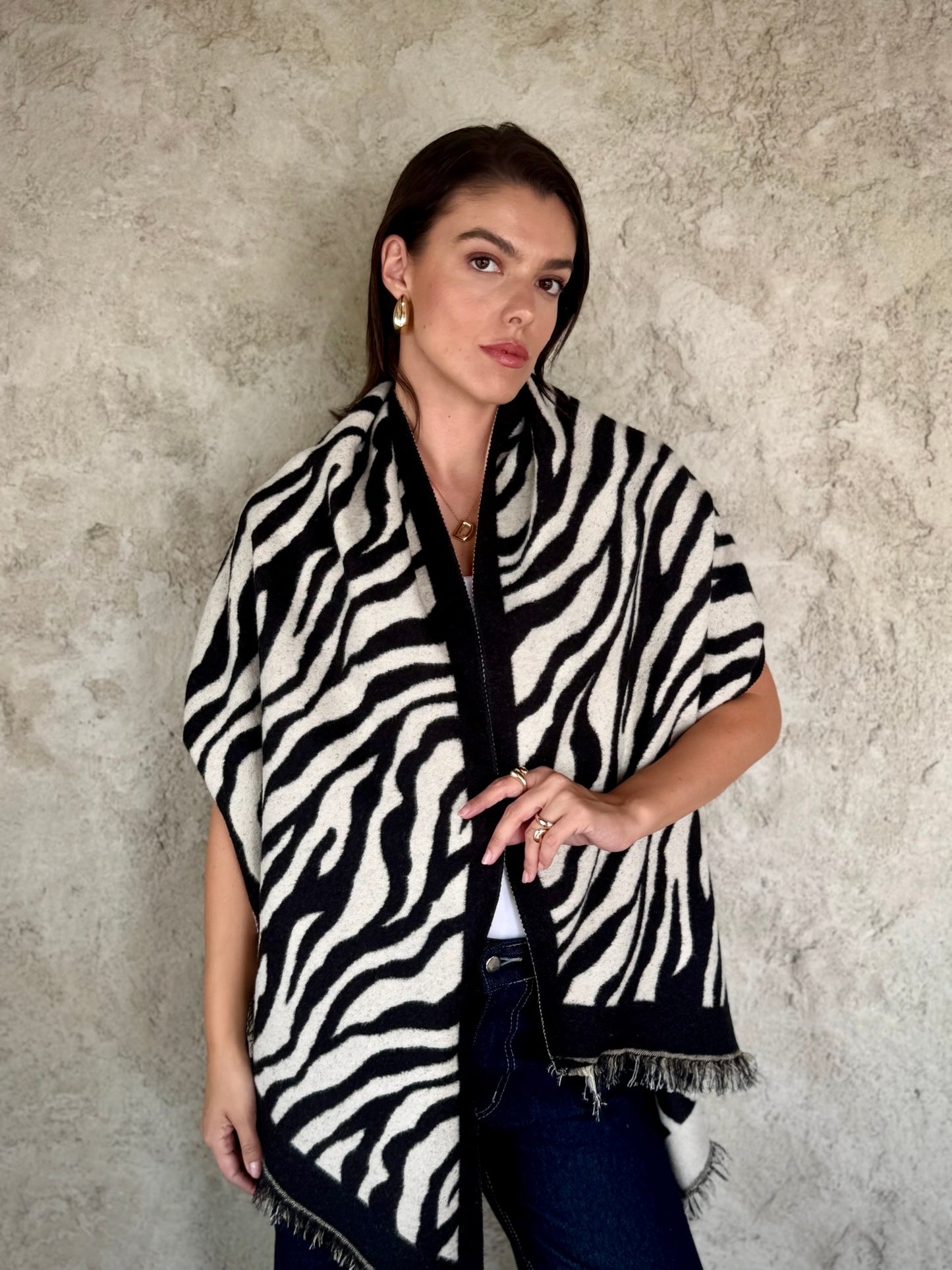 Zebra print scarf