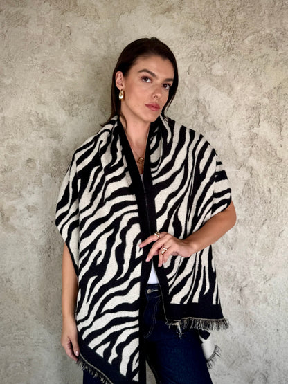 Zebra print scarf