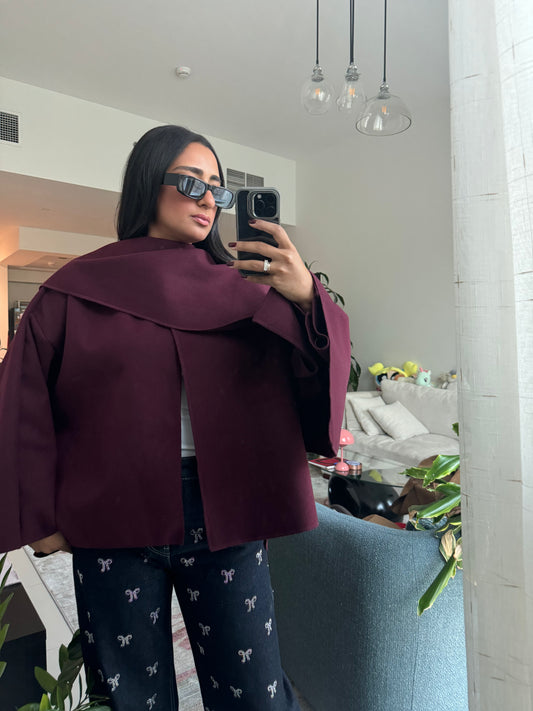 Burgundy Jacket Cape